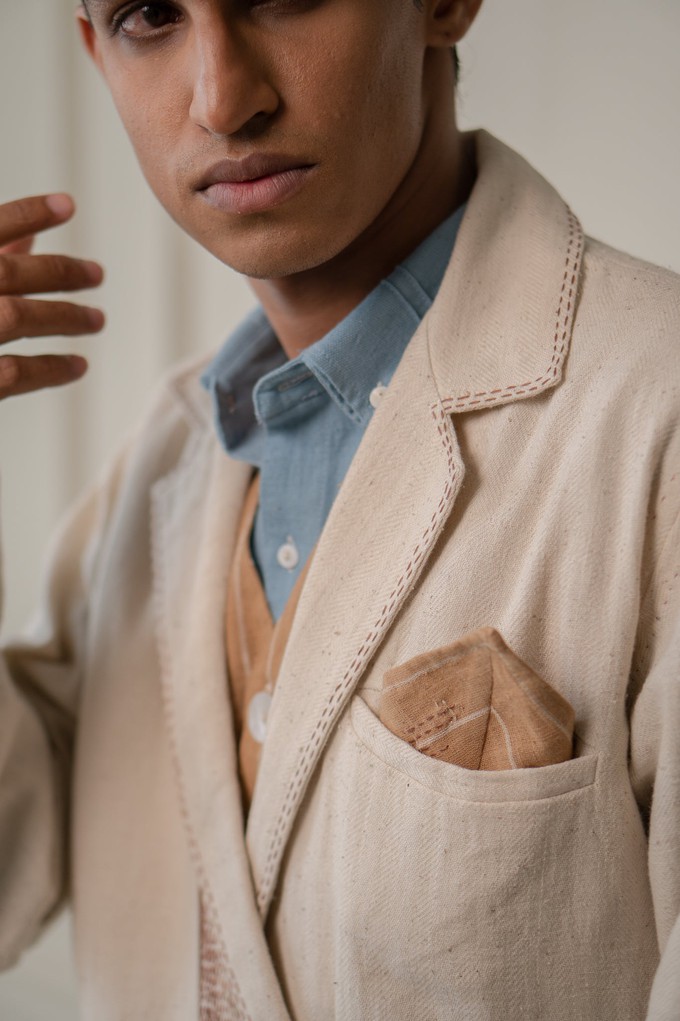 Materiality Upcycled Pocket Square from Lafaani