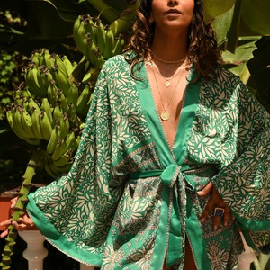 If Saris Could Talk Kimono- Blue Capri from Loft & Daughter