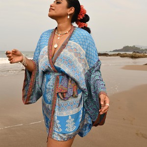 If Saris Could Talk Kimono- Floral Niwas from Loft & Daughter