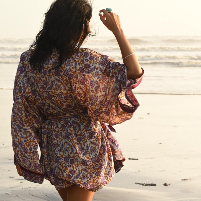 If Saris Could Talk Kimono- Floral Niwas from Loft & Daughter