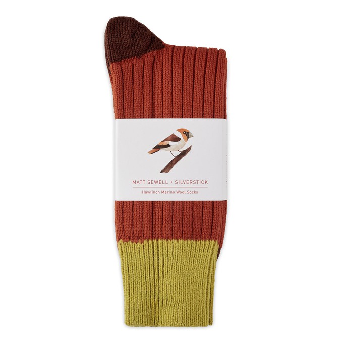 matt sewell hawfinch merino sock from Silverstick