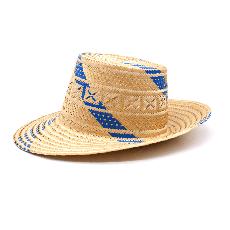 Azure Blue Short Brim Straw Hat via Urbankissed