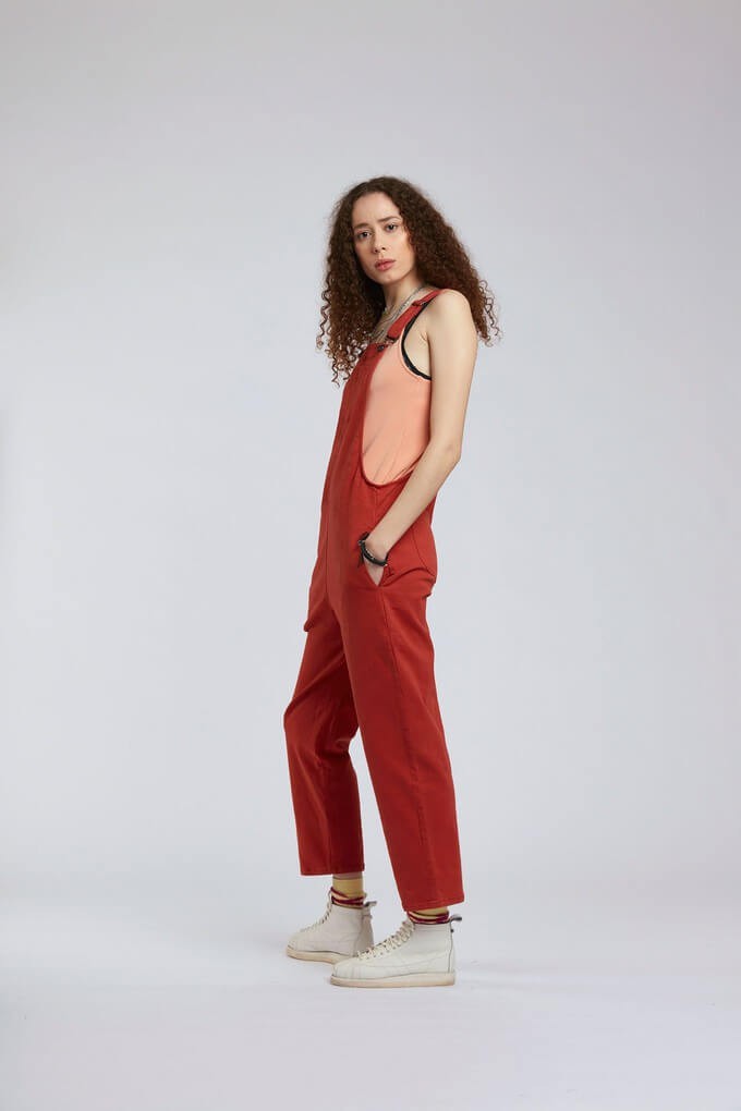 Dungarees that can be repurposed with different outfits when travelling