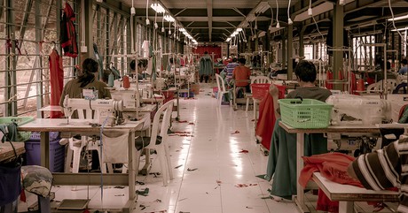 Garment workers in a factory