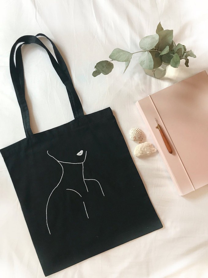 La Femme embroidered tote bag