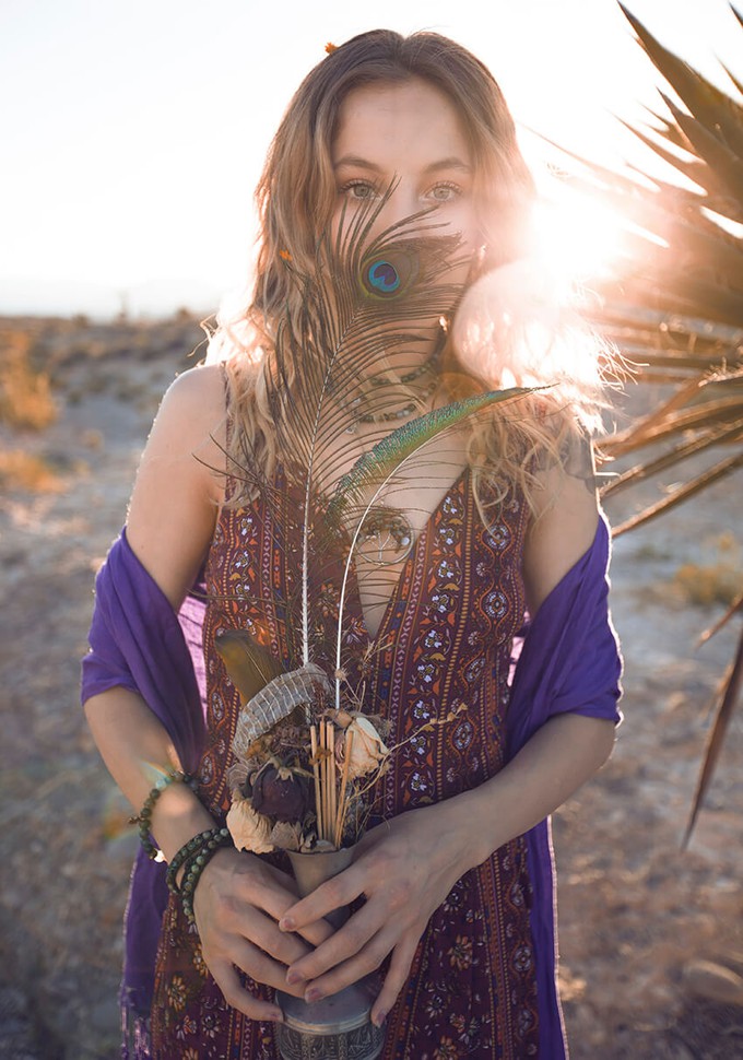 Model wearing boho fashion