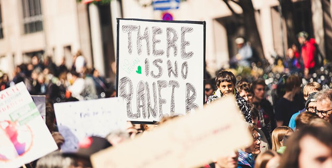 Activists protesting 