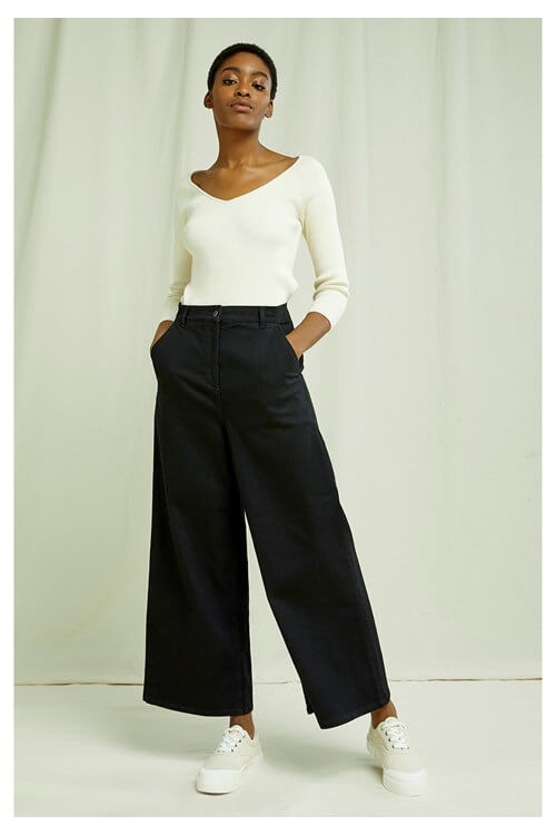 Rochelle wide leg trousers by People Tree, one of the best ethical brands in the UK