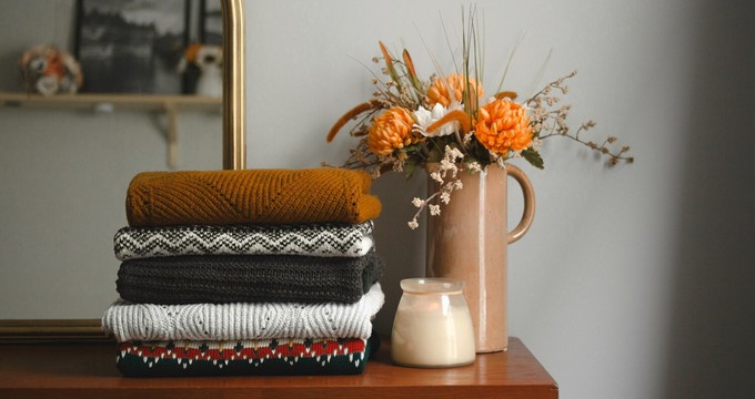 Tidy selection of clothes after reducing clothing waste