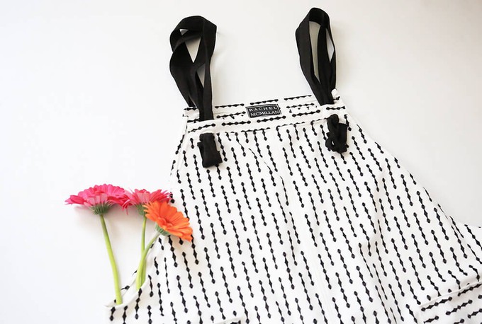 White print dungarees