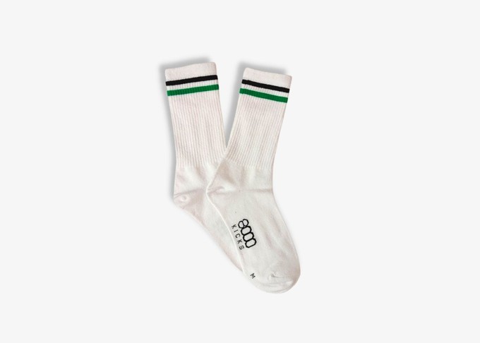 Striped White Socks from 8000kicks