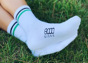 Striped White Socks from 8000kicks