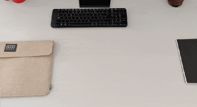 Accessory & Tech Pouch in beige hemp from 8000kicks
