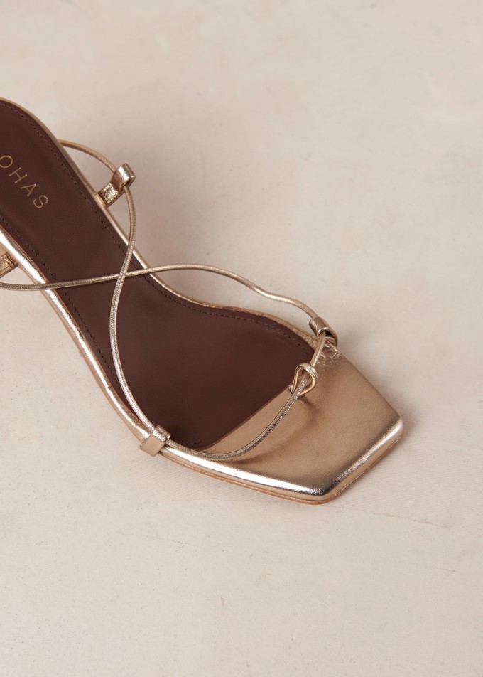 Bellini Gold Leather Sandals from Alohas