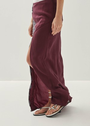 Nusa Burgundy Skirt from Alohas