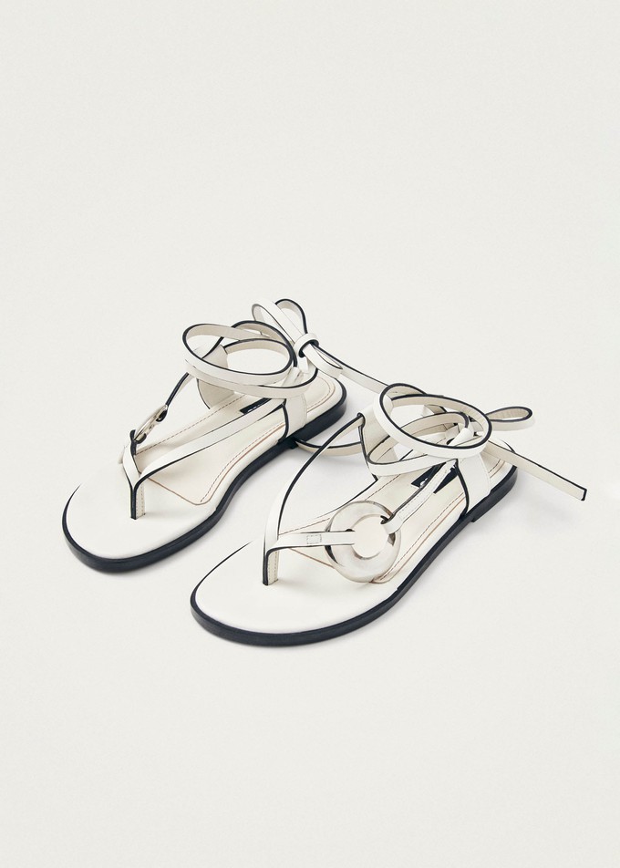 Morosia White Leather Sandals from Alohas