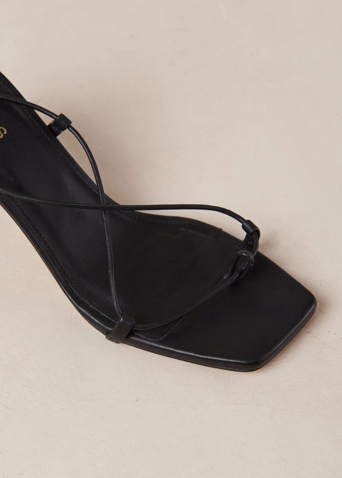 Bellini Black Leather Sandals from Alohas