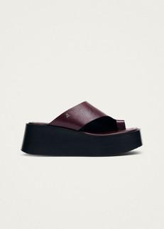 Nova Rift Burgundy Leather Sandals via Alohas