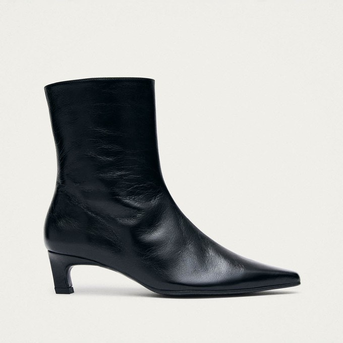 Ambar Rift Black Leather Ankle Boots from Alohas