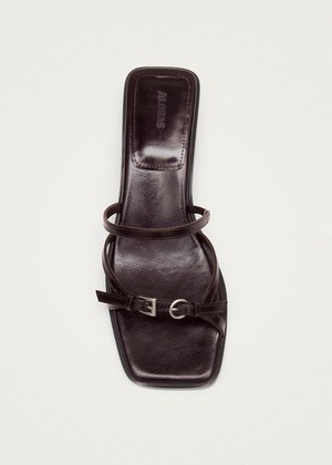 Liko Rift Dark Brown Leather Sandals from Alohas