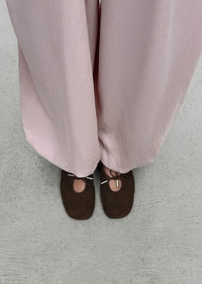 Rosalind Recycled Brown Leather Ballet Flats from Alohas