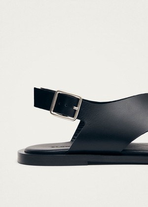 Nalu Black Leather Sandals from Alohas