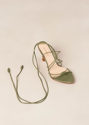 Belinda Green Leather Sandals from Alohas