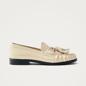 Marietta Cream Patent Leather Loafers from Alohas
