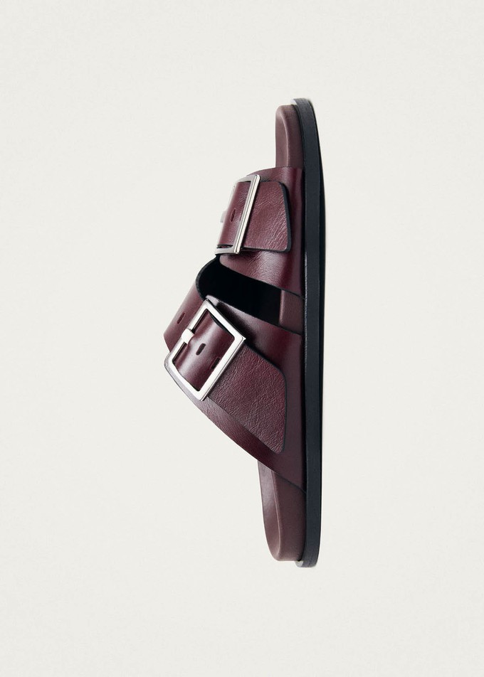 Alba Rift Burgundy Leather Sandals from Alohas