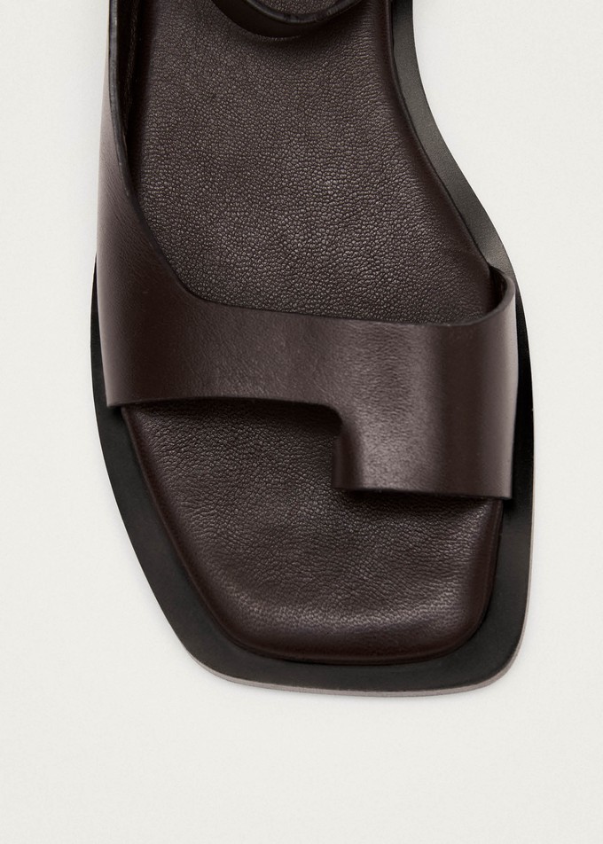 Tebas Brown Leather Sandals from Alohas