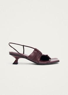 Juniper Burgundy Leather Sandals via Alohas
