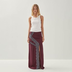 Nusa Burgundy Skirt from Alohas