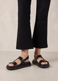 Lorelei Black Leather Sandals via Alohas