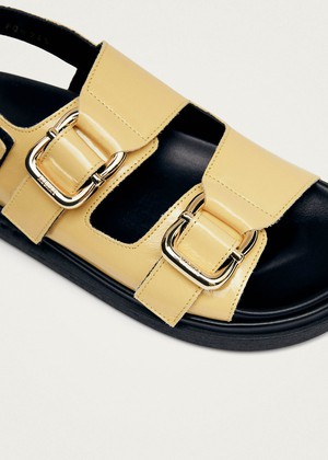 Harper Onix Vanilla Leather Sandals from Alohas