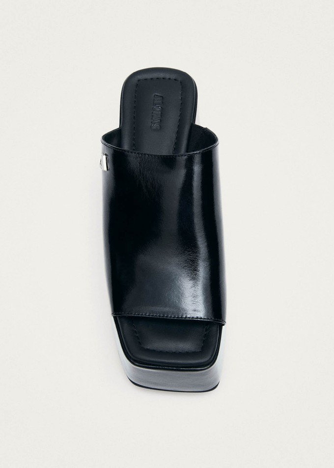 Vale Patent Black Leather Sandals from Alohas