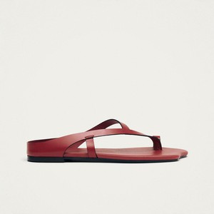 Dawn Red Leather Sandals from Alohas