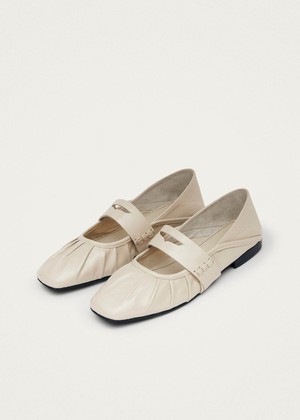 Bargo Cream Leather Ballet Flats from Alohas