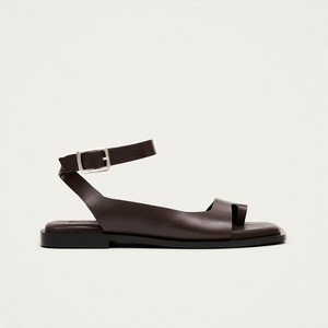 Tebas Brown Leather Sandals from Alohas