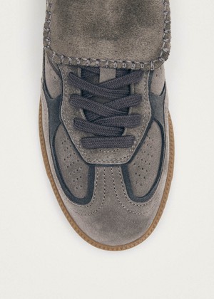 Tb.490 Club Suede Dark Grey Leather Sneakers from Alohas