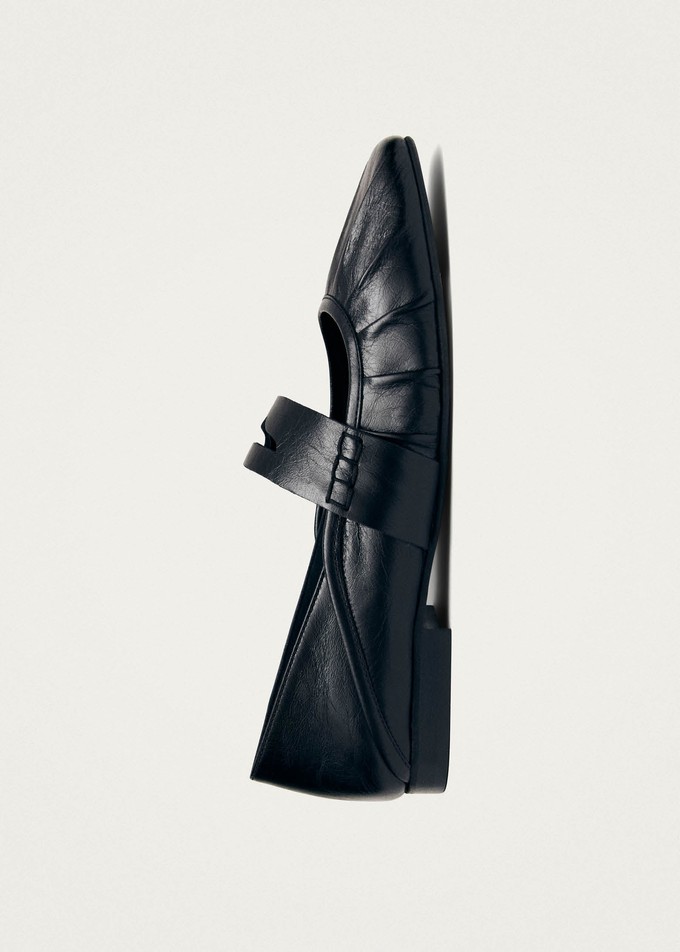 Bargo Black Leather Ballet Flats from Alohas