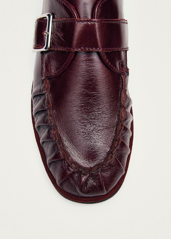 Brandy Burgundy Leather Loafers from Alohas