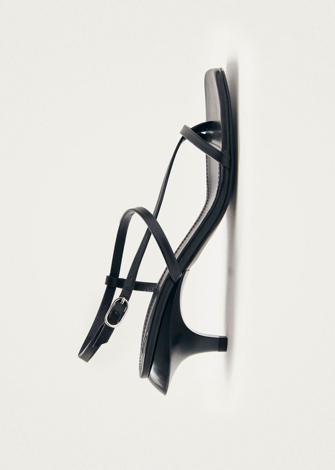 Magali Black Leather Sandals from Alohas