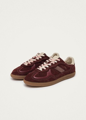 Tb.490 Rife Burgundy Cream Leather Sneakers from Alohas