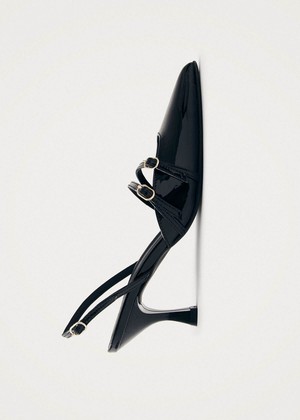 Joelle Black Patent Leather Pumps from Alohas