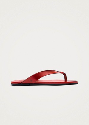 Ola Rift Red Leather Sandals from Alohas