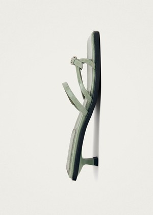 Liko Patent Matcha Leather Sandals from Alohas