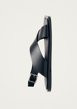 Nalu Black Leather Sandals from Alohas