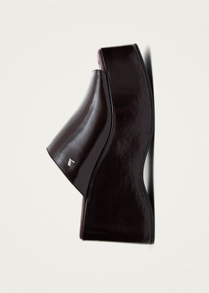 Vale Patent Brown Leather Sandals from Alohas