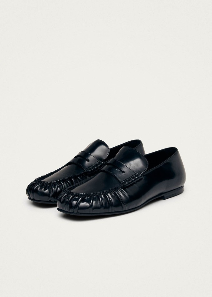 Aven Black Leather Loafers from Alohas