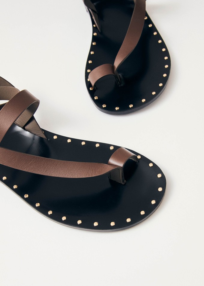 Tallula Brown Leather Sandals from Alohas